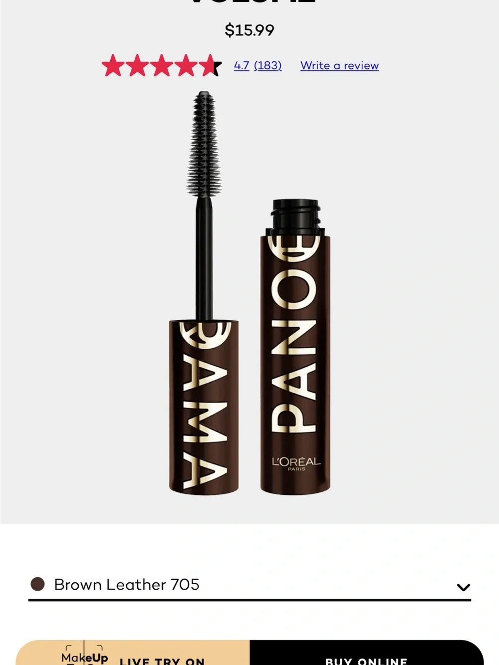 L'Oreal Pandora Mascara Trio in Burgundy, Gold, Navy